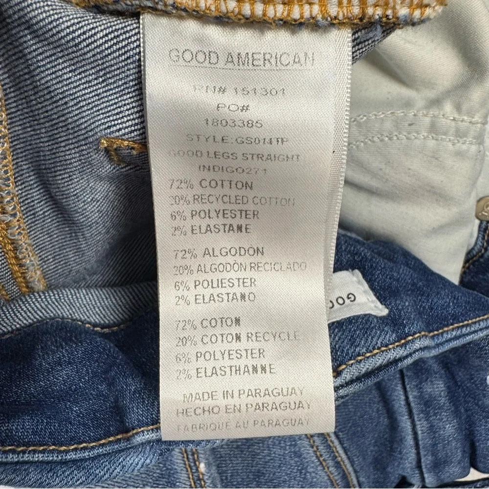 Good American Women’s 4 Good Legs Straight Jeans Indigo271 - Picture 9 of 16